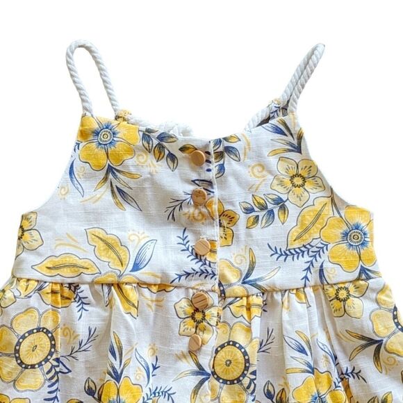 Haute Hippie Coastal Cottage Rope Strap Sundress | Linen Look Boho Dress Sz 3T - Picture 5 of 13